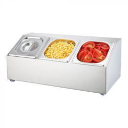 Support inox avec 3 bacs GN...