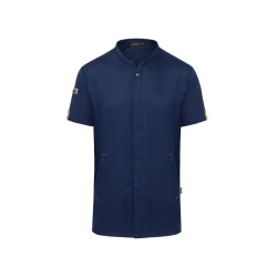 Veste chef bleu manches...