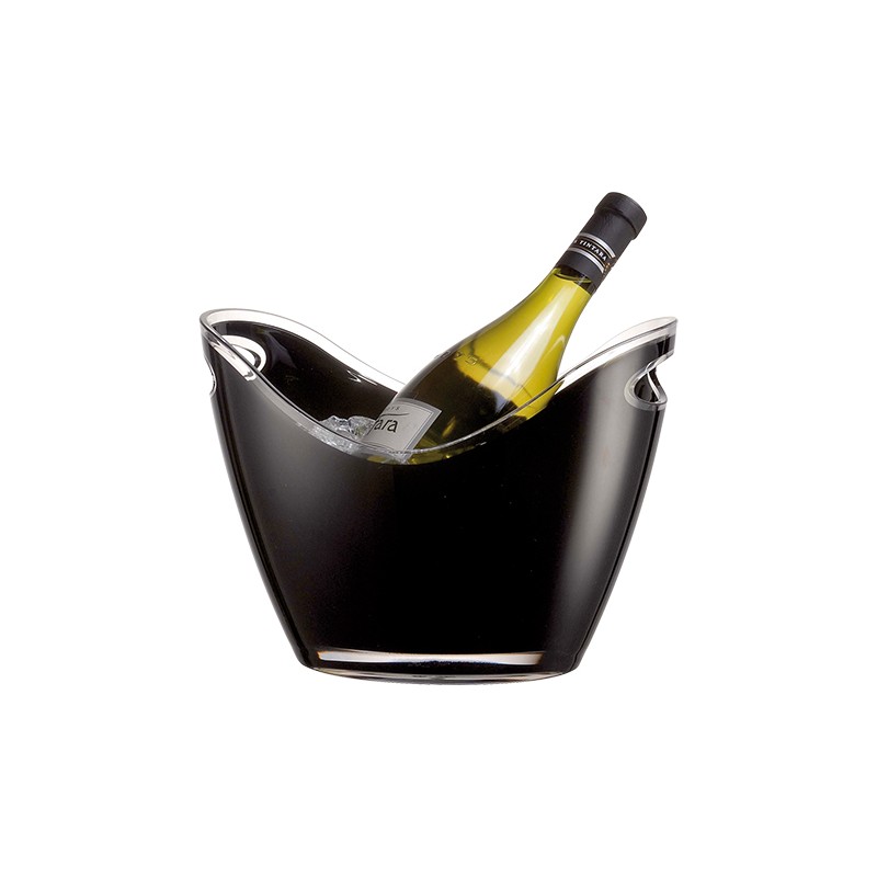 Seau à champagne plastique noir ovale 27 x 20 cm