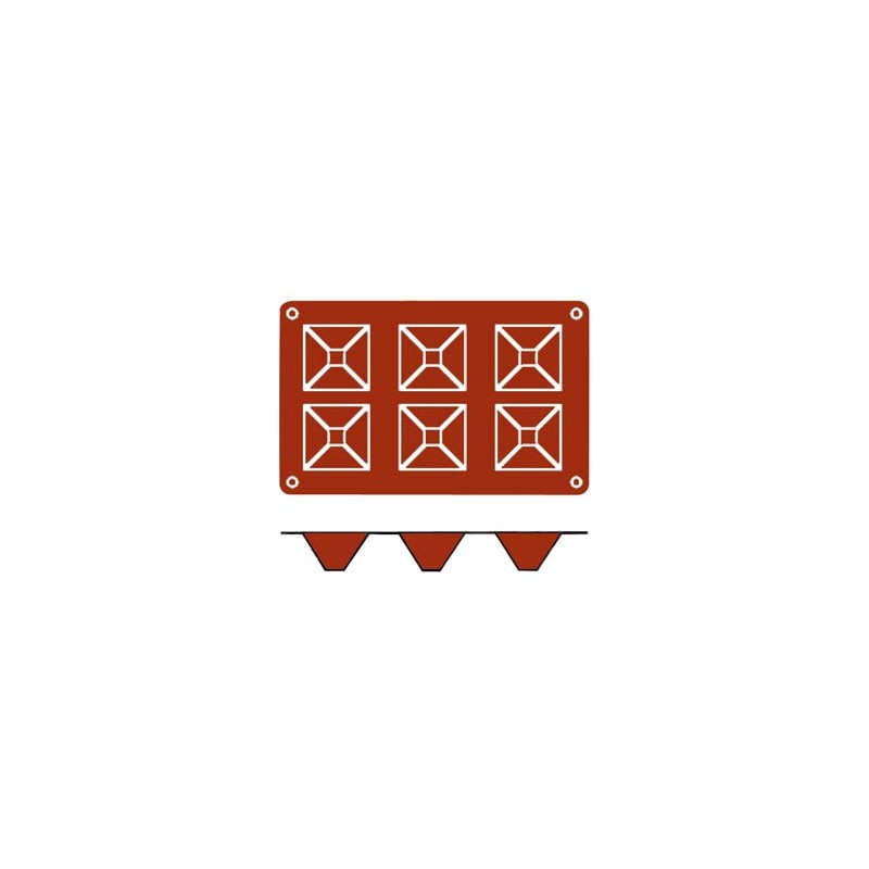 Bakmat silicoon 6 mini-pyramid