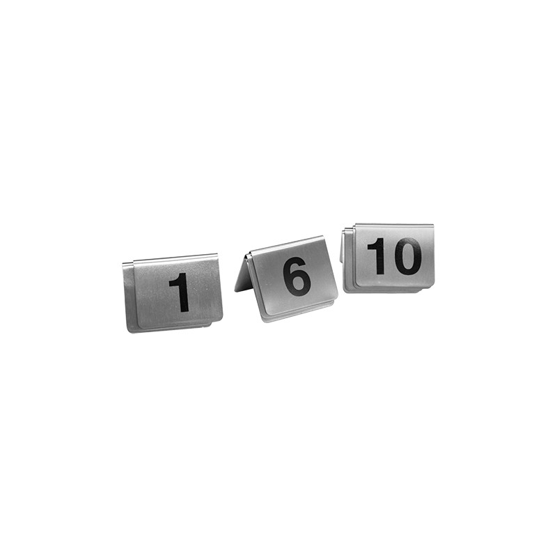 Numéros de table (01-10) inox