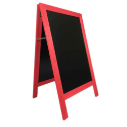Stoepbord rood hout H90 x 55cm