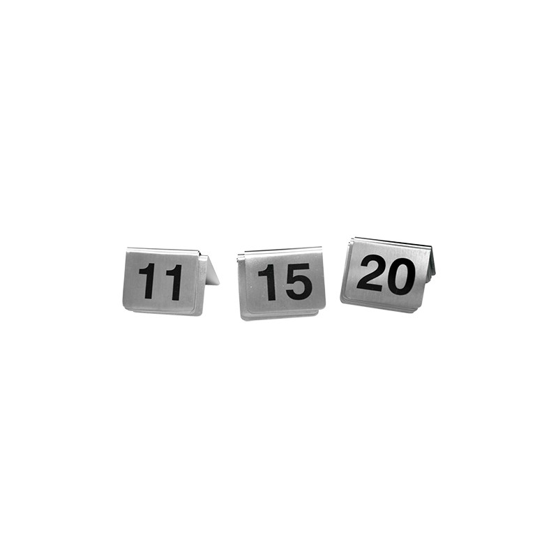 Numéros de table (11-20) inox