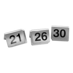 Numéros de table (21-30) inox