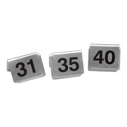 Numéros de table (31-40) inox