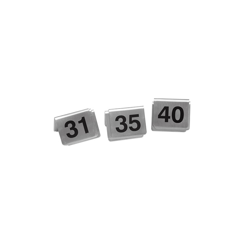 Numéros de table (31-40) inox