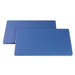 Planche à découper bleue s/rainure 40x25x2cm