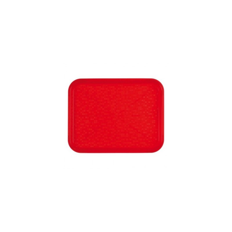 Rechth. dienblad polypropyleen 34,5x26,5cm rood